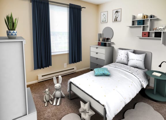 Bedroom View  at Concord Woods Apartments, Milford