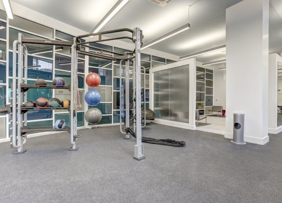 Modern Fitness Center at TENmflats, Columbia