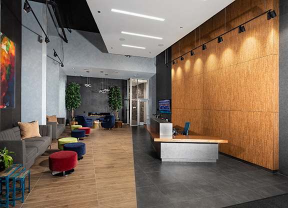 Signature Lobby Concierge at Residences at Addison Clark Apartments, Chicago, 60613