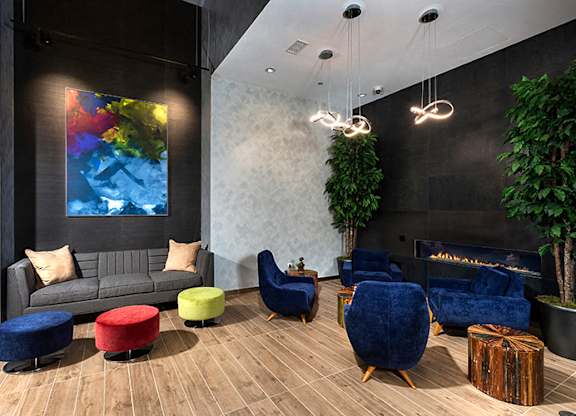 Signature Lobby at Residences at Addison Clark Apartments, Chicago, Illinois