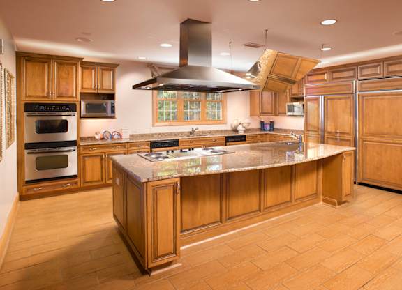 Demonstration kitchen at Versailles on the Lakes Oakbrook*, Illinois, 60181