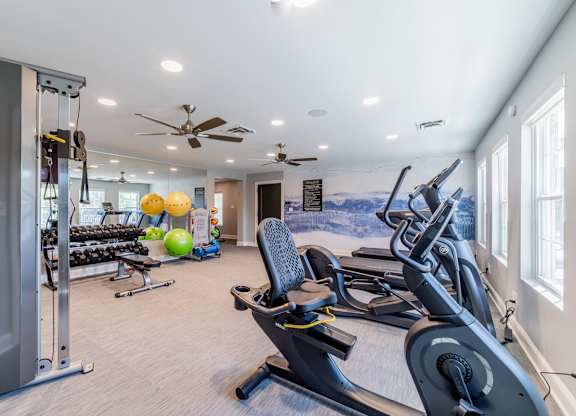 Fitness center at Governor Square Apartments, Carmel, Indiana