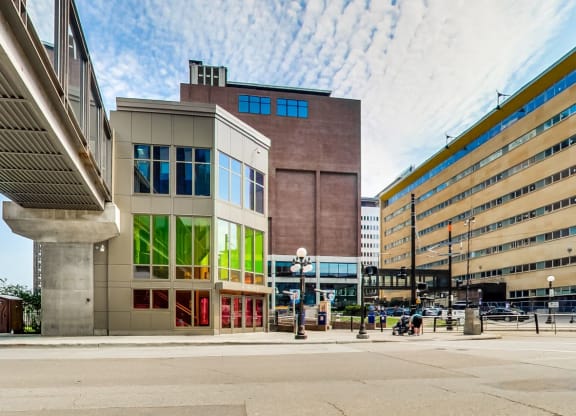 Metro station and skyway access