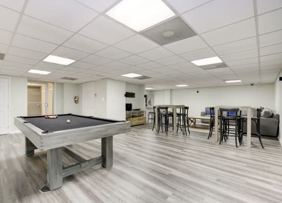 Billiards room at Avondale Overlook, Hyattsville