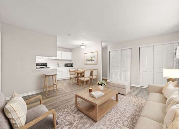 Modern Living Room at City-Base Vista, San Antonio