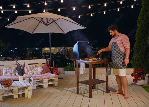 Man with BBQ