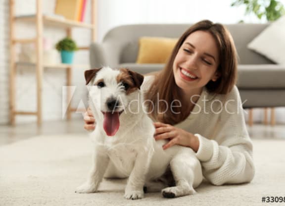 Girl Paying with Pet