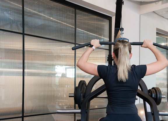 Woman working out at The Lark, London, SW11 7EA