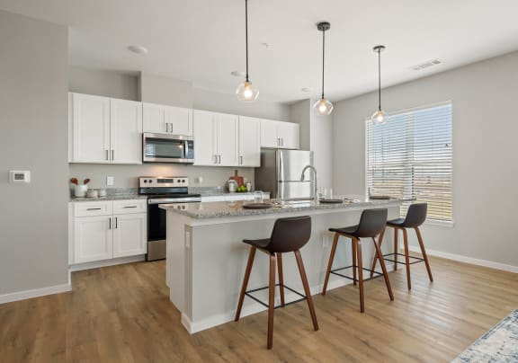 Fully-Equipped Kitchen with White Appliances