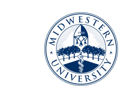 a blue and white logo