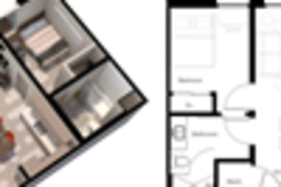 Spruce 2 Bed 2 Bath grade image