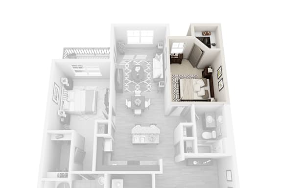 Room with Shared Bath in 2x2 Floor Plan grade image