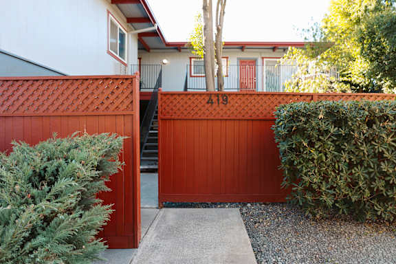 Property Entrance at I Street Apartments, California
