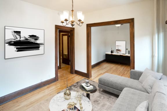 225 Place Staged Living Room, Minneapolis, Minnesota