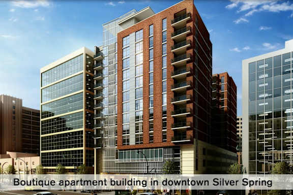 a rendering of the building in downtown silver spring