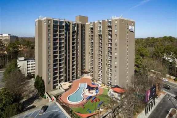 Drone View Of Pool And Building at Atler at Brookhaven, Atlanta, GA, 30319