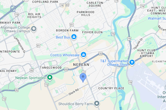 A map shows a section of a city with various streets and landmarks labeled, such as "CARLETON SQUARE" and "COPELAND PARK".