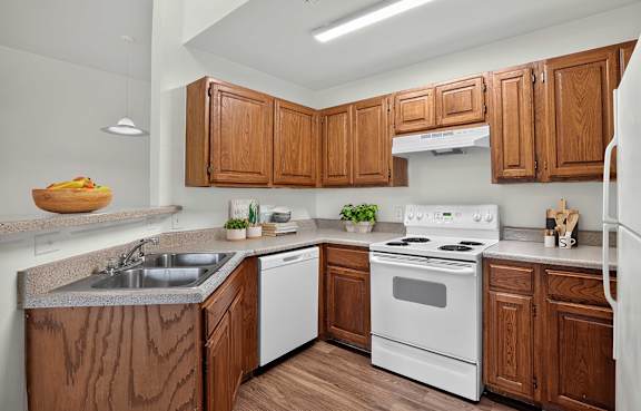 Kitchen at Cypress View Villa Apartments in Weatherford TX