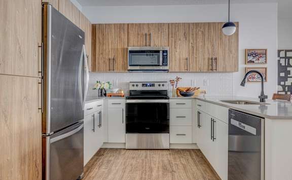 The Foundry Kitchen at The Foundry Apartments & Townhomes, Billings, Utah