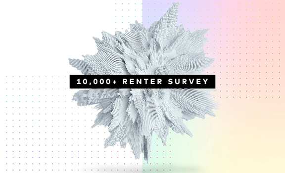 A leaf with the text "10,000+ RENTER SURVEY" on it.