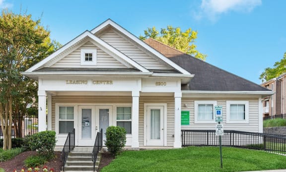 Exterior of leasing office at Parklane Apartments in Gaithersburg MD