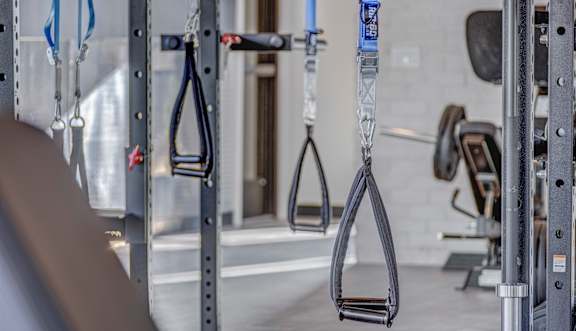 Fitness Center Equipment at The Foundry Apartments & Townhomes, Billings