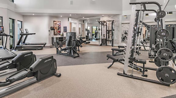 Apartments with a Gym at The Foundry NoHo Luxury Apartments in Tampa, FL