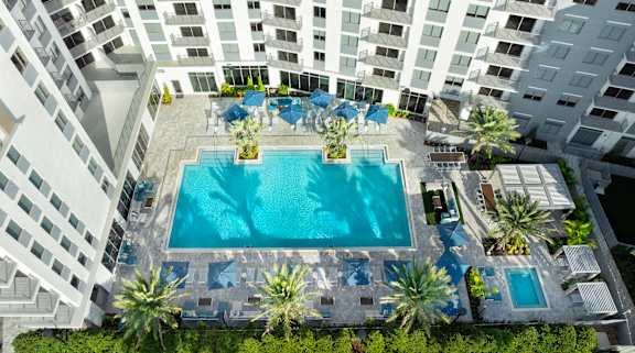Resort-Style Pool at The Marc luxury apartments in Palm Beach Gardens