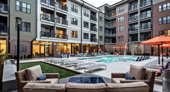 Resort Style Pool with Seating