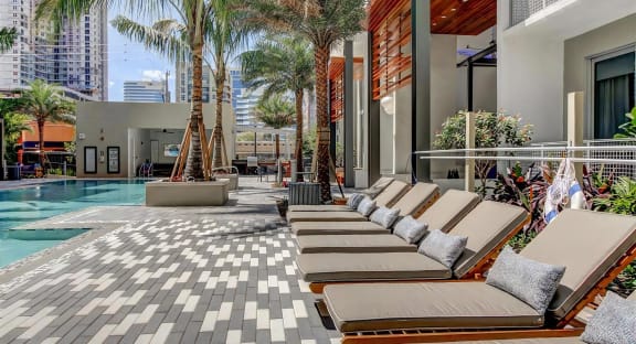 Resort Style Pool with Lounges