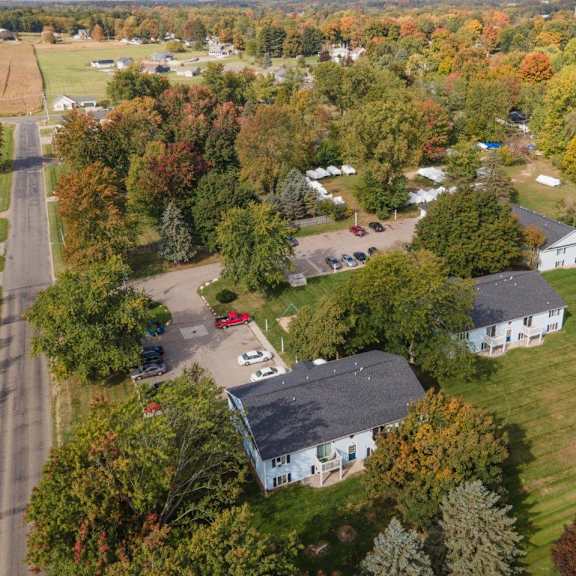 aerial 40 glenn ave, qunicy, mi 49082