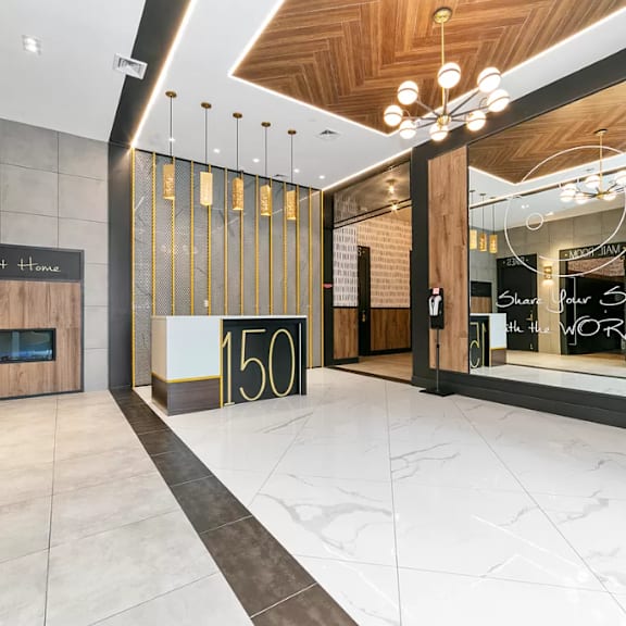 the lobby or reception area of hôtel sweet home