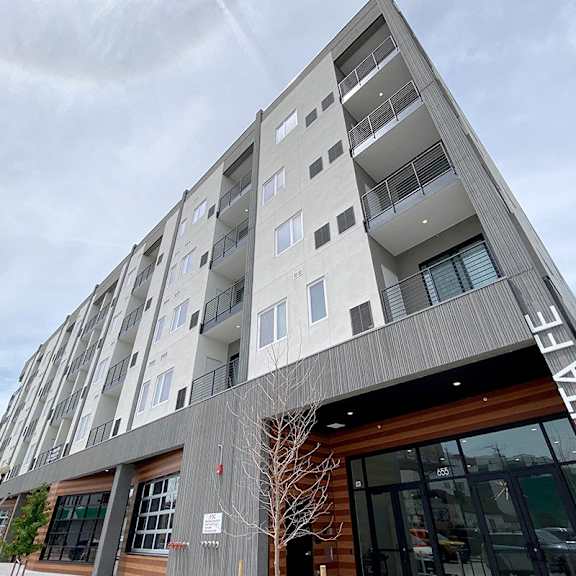 a modern building with the name "santa fe" on the front.