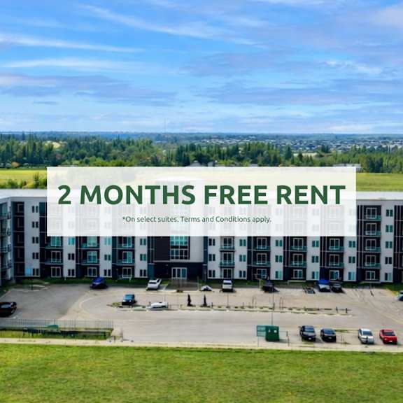 a large apartment complex offers a 2 months free rent deal.