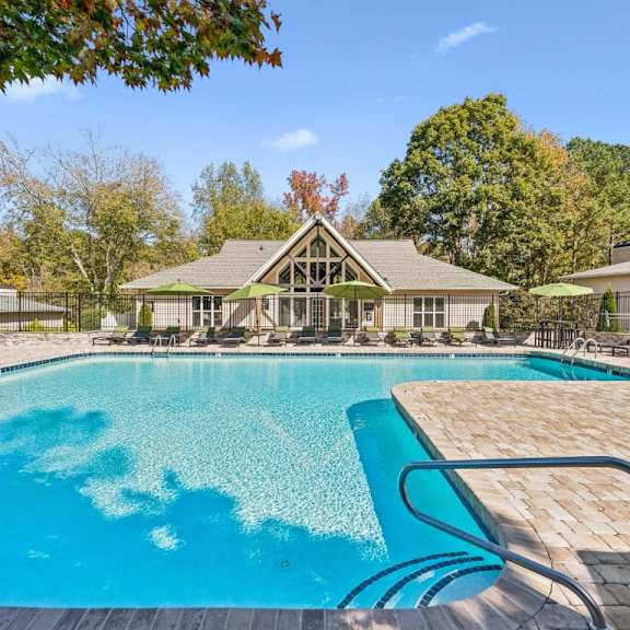 sparkling pool at park ridge estates, durham, north carolina