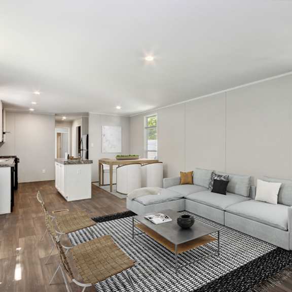 model living room at southfork mhc in belton, mo