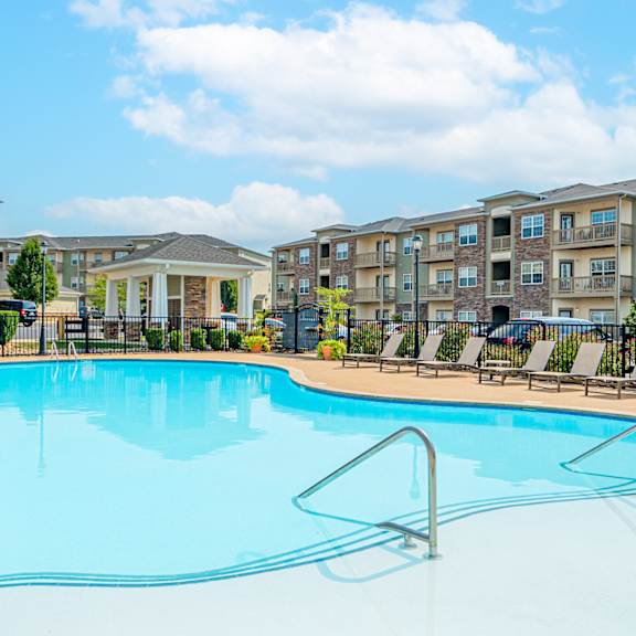 the swimming pool at albany corners apartments