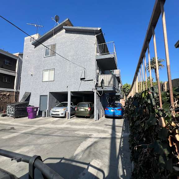 a building with a satellite dish on the roof.