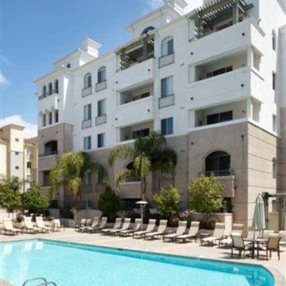 glimmering pool at la jolla crossroads apartments, san diego, california
