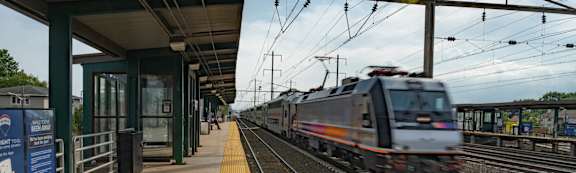 A train is coming into the station.