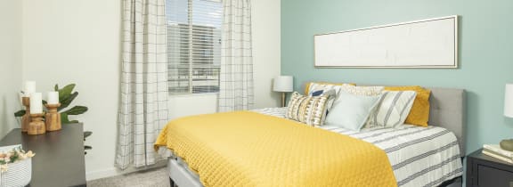 our apartments offer a bedroom with a king sized bed