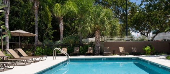 Pool Area at Green Oaks Apartments, Tampa, 33616