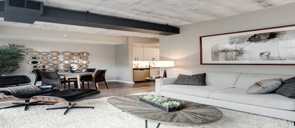 Living Area at Coda on H Apartments, Washington, DC 20002