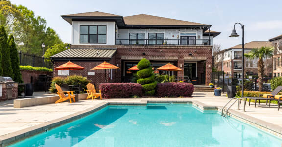 take a dip in the resort style pool