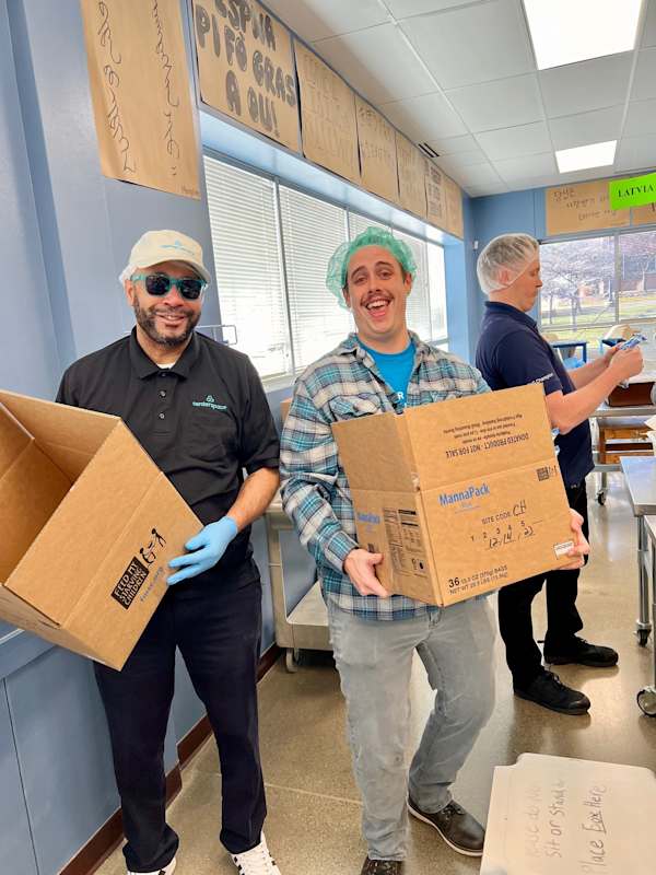 Centerspace team members volunteering