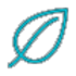 A blue leaf logo on a green background.