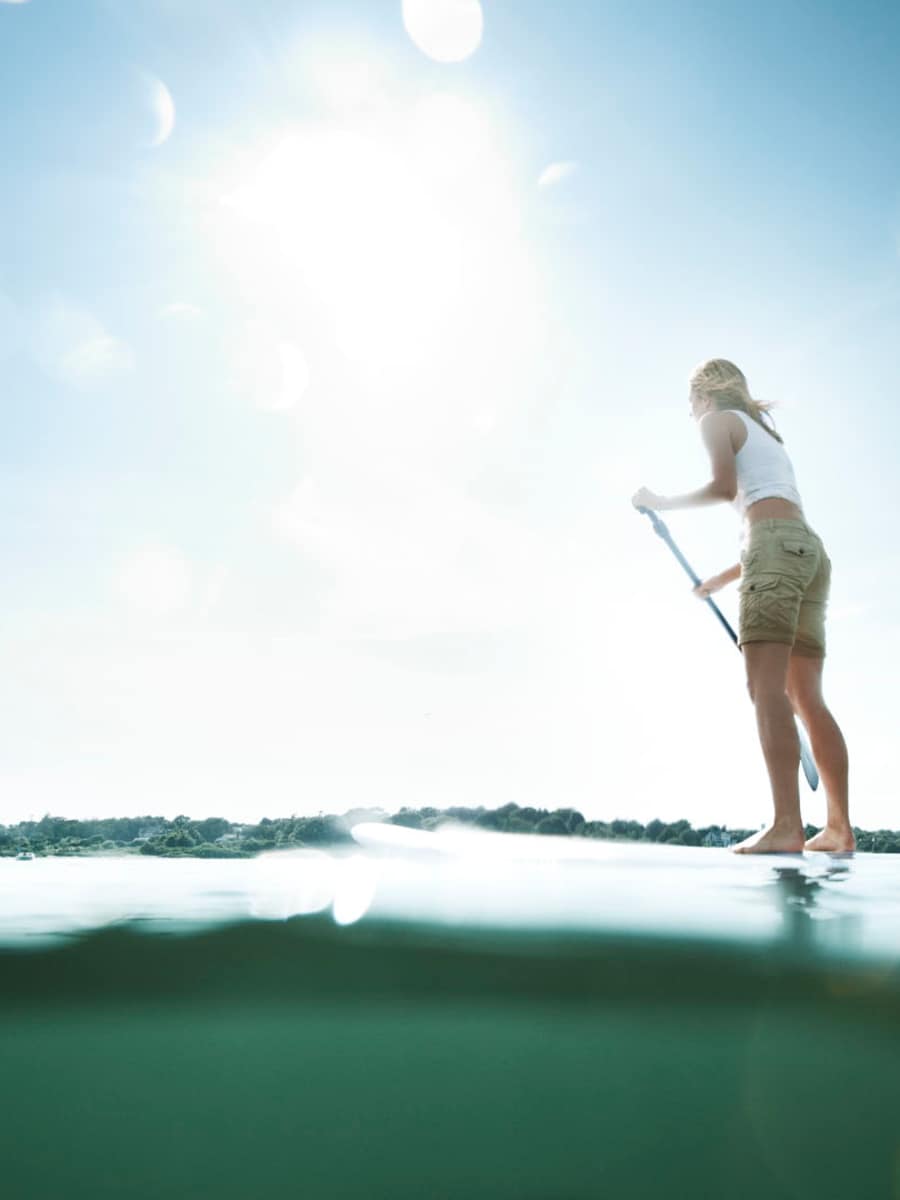 Paddleboarding on the Hudson