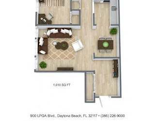 Aventine at Daytona Beach - Sandpoint Two Bedroom floor plan.