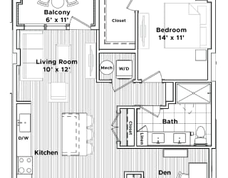 a floor plan of a small house at Madison West Elm, Pennsylvania, 19428
