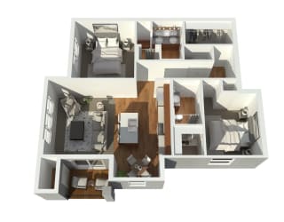 Appaloosa Floor Plan at Bucking Horse Apartments, Fort Collins, CO